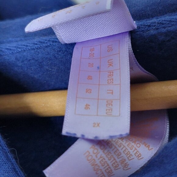 Savage x Fenty Hooded Pullover Cropped‎ Sweater Plus Size Women's 2X Navy Blue - Picture 5 of 5